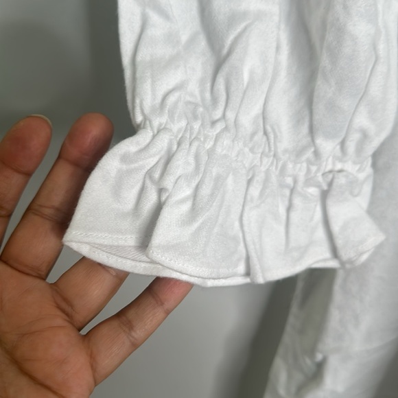 Eileen west Olivia long poet night gown cotton Rayon white dress size medium new - Picture 9 of 12